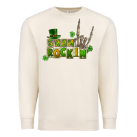 Sandshell Sham rockin skeleton hand St. Patrick's Premium Sweatshirt - CowGirlArtShop