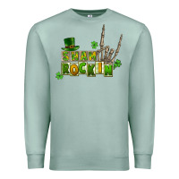 Seafoam Sham rockin skeleton hand St. Patrick's Premium Sweatshirt - CowGirlArtShop