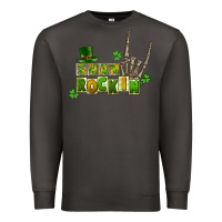 Smoke Sham rockin skeleton hand St. Patrick's Premium Sweatshirt - CowGirlArtShop