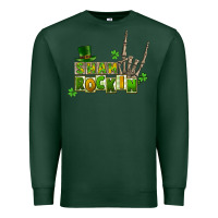 Sports Green Sham rockin skeleton hand St. Patrick's Premium Sweatshirt - CowGirlArtShop