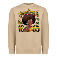Juneteenth 1865 Black Woman Heavyweight Sweatshirt | Teevron