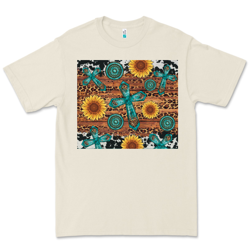 Cross Gemstone And Sunflower Premium Tee by Artiststas | Teevron