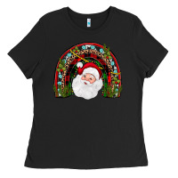 Black santa rainbow Ladies Tee - JahusDesignShop