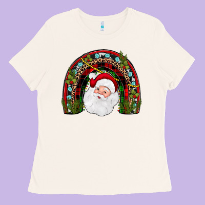 Santa Rainbow Ladies Tee Designed By Jahusdesignshop