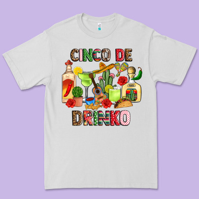 Cinco De Drinko Premium Tee Designed By Jahusdesignshop