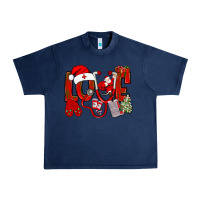 Navy christmas love nurse Urban Heavy Tee - NancyCooperArtShop