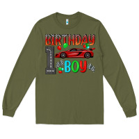 Army Green birthday boy 1 Long Sleeve Tee - BundleAndBundleShop
