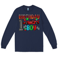 Navy birthday boy 1 Long Sleeve Tee - BundleAndBundleShop