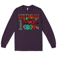 Plum birthday boy 1 Long Sleeve Tee - BundleAndBundleShop
