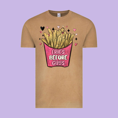 Fries Before Guys Vintage Tee Designed By Maliassmallbusiness