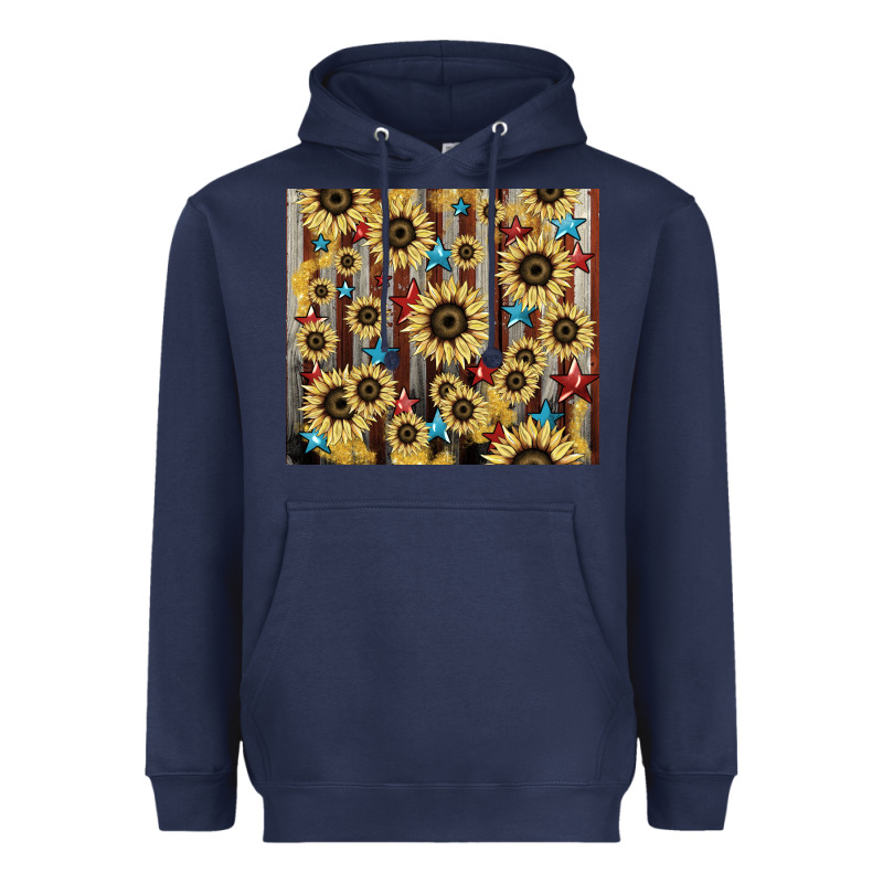 America Flag Sunflower Star Tumbler Heavyweight Hoodie by HowdyJamesFarm | Teevron