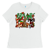 White lets get lit with Christmas Ladies Tee - AdoDesignShop