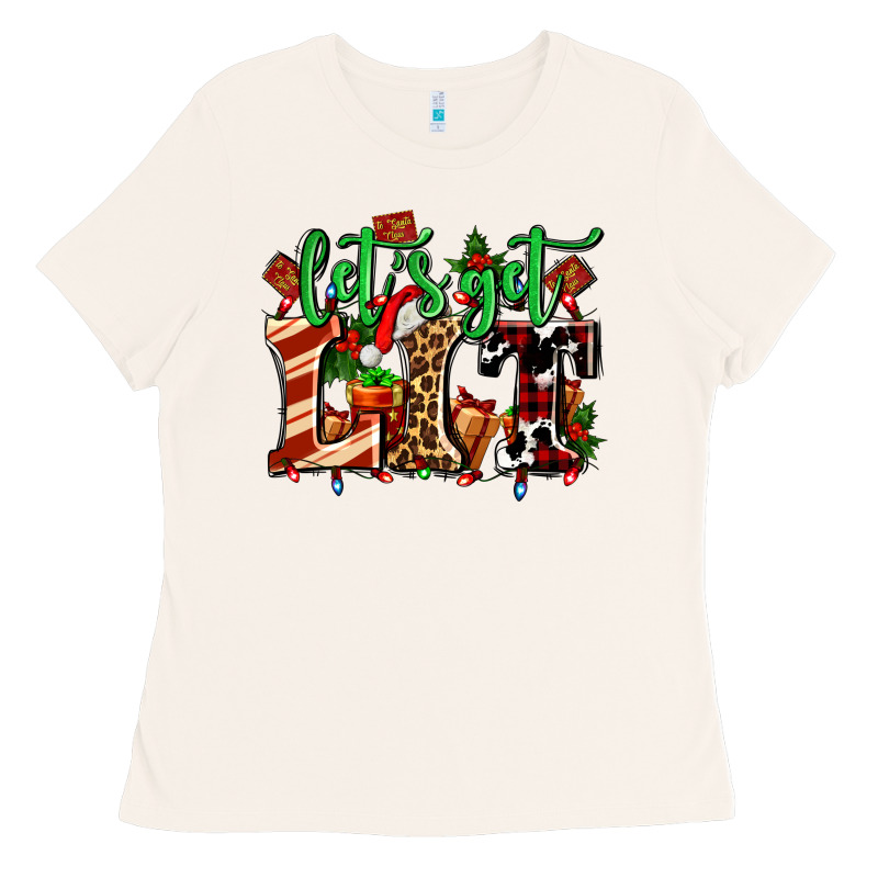 Lets Get Lit With Christmas Ladies Tee by AdoDesignShop | Teevron