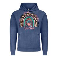 Vintage Denim teacher rainbow Vintage Hoodie - MaliasSmallBusiness