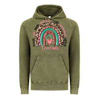 Vintage Olive teacher rainbow Vintage Hoodie - MaliasSmallBusiness