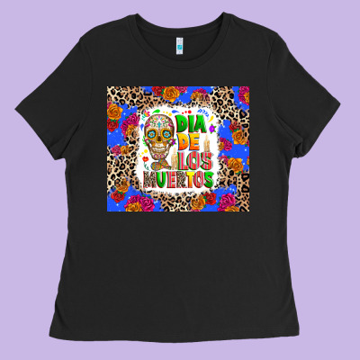Dia De Los Muertos Ladies Tee Designed By Ranaportraitstore