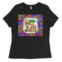 Black Dia de los muertos Ladies Tee - RanaPortraitStore