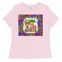 Bubblegum Pink Dia de los muertos Ladies Tee - RanaPortraitStore
