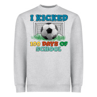 Heather Grey i kicked 100 days of school Heavyweight Sweatshirt - LillyAllenDesigns