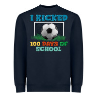 Navy i kicked 100 days of school Heavyweight Sweatshirt - LillyAllenDesigns