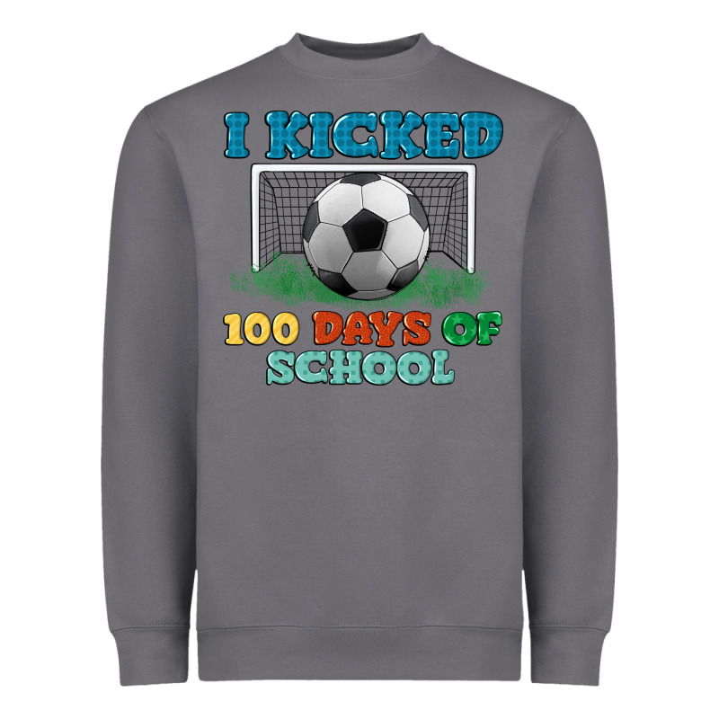 I Kicked 100 Days Of School Heavyweight Sweatshirt by LillyAllenDesigns | Teevron