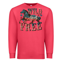 Cardinal Wild and free 4th of july Premium Sweatshirt - CowGirlArtShop
