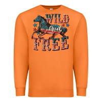 Carrot Wild and free 4th of july Premium Sweatshirt - CowGirlArtShop