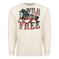 Sandshell Wild and free 4th of july Premium Sweatshirt - CowGirlArtShop