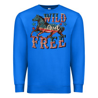 True Royal Wild and free 4th of july Premium Sweatshirt - CowGirlArtShop