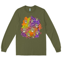 Army Green halloween patch Long Sleeve Tee - BundleAndBundleShop