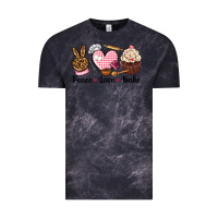 Cloud Black peace love bake Vintage Tee - NancyCooperArtShop