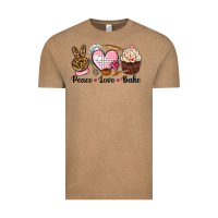 Vintage Coffee peace love bake Vintage Tee - NancyCooperArtShop