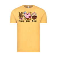 Vintage Mustard peace love bake Vintage Tee - NancyCooperArtShop