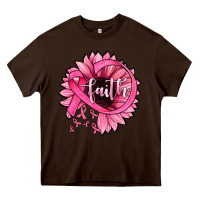 Chocolate Brown sunflower faith Heavy Core Tee - JahusDesignShop