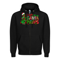Black i believe in santa paws Zipper Hoodie - texasbilliewilder