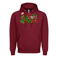 Burgundy i believe in santa paws Zipper Hoodie - texasbilliewilder