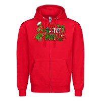 Red i believe in santa paws Zipper Hoodie - texasbilliewilder