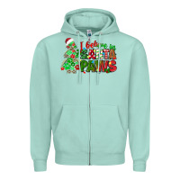 Seafoam i believe in santa paws Zipper Hoodie - texasbilliewilder