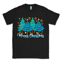 Black Merry Christmas Classic Tee - CowhideDigitalArt