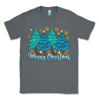 Charcoal Heather Merry Christmas Classic Tee - CowhideDigitalArt