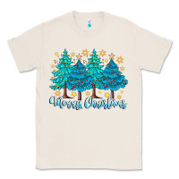 Natural Merry Christmas Classic Tee - CowhideDigitalArt