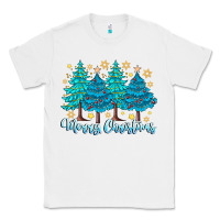 White Merry Christmas Classic Tee - CowhideDigitalArt