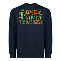Navy one lucky teacher Heavyweight Sweatshirt - LillyAllenDesigns