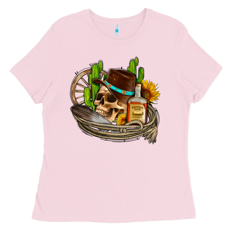 Cowboy Cactus  Sunflowers Whiskey Ladies Tee by AdoDesignShop | Teevron