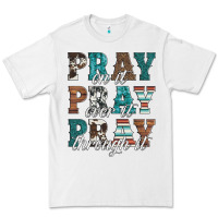 White pray on it pray over it pray through it Premium Tee - Artiststas