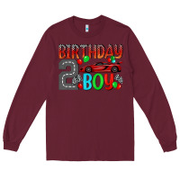 Burgundy birthday boy 2 Long Sleeve Tee - BundleAndBundleShop
