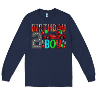 Navy birthday boy 2 Long Sleeve Tee - BundleAndBundleShop