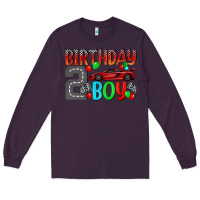 Plum birthday boy 2 Long Sleeve Tee - BundleAndBundleShop