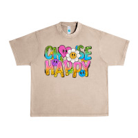 French Oak choose happy with smile Urban Heavy Tee - NancyCooperArtShop