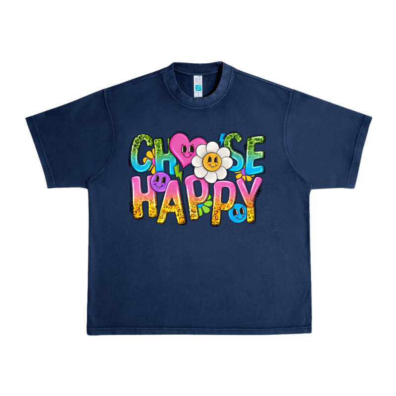 Choose Happy With Smile Urban Heavy Tee by NancyCooperArtShop | Teevron